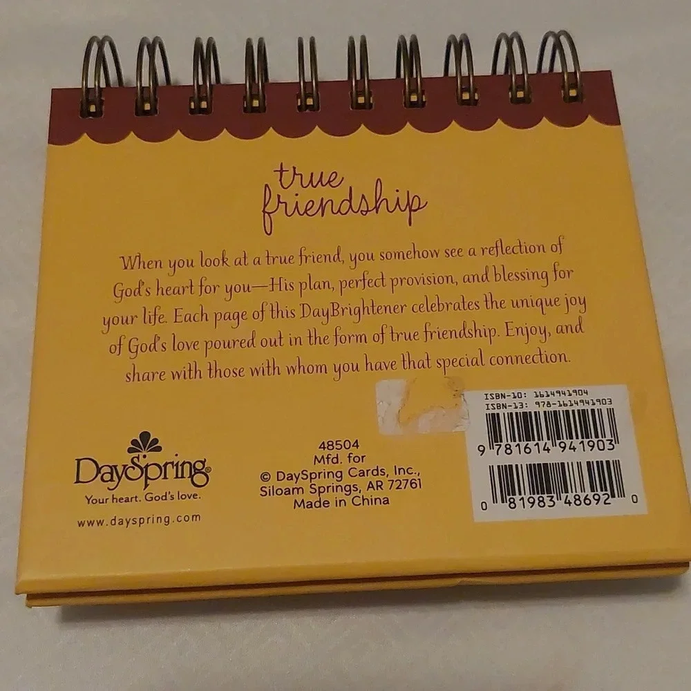Dayspring True friendship 365 day Perpetual calendar new